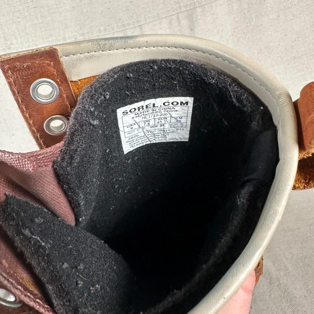 Sorel 1964 Waterproof Leather Winter Snow Boots 9 Brown Duck Boot winter‎ rain
